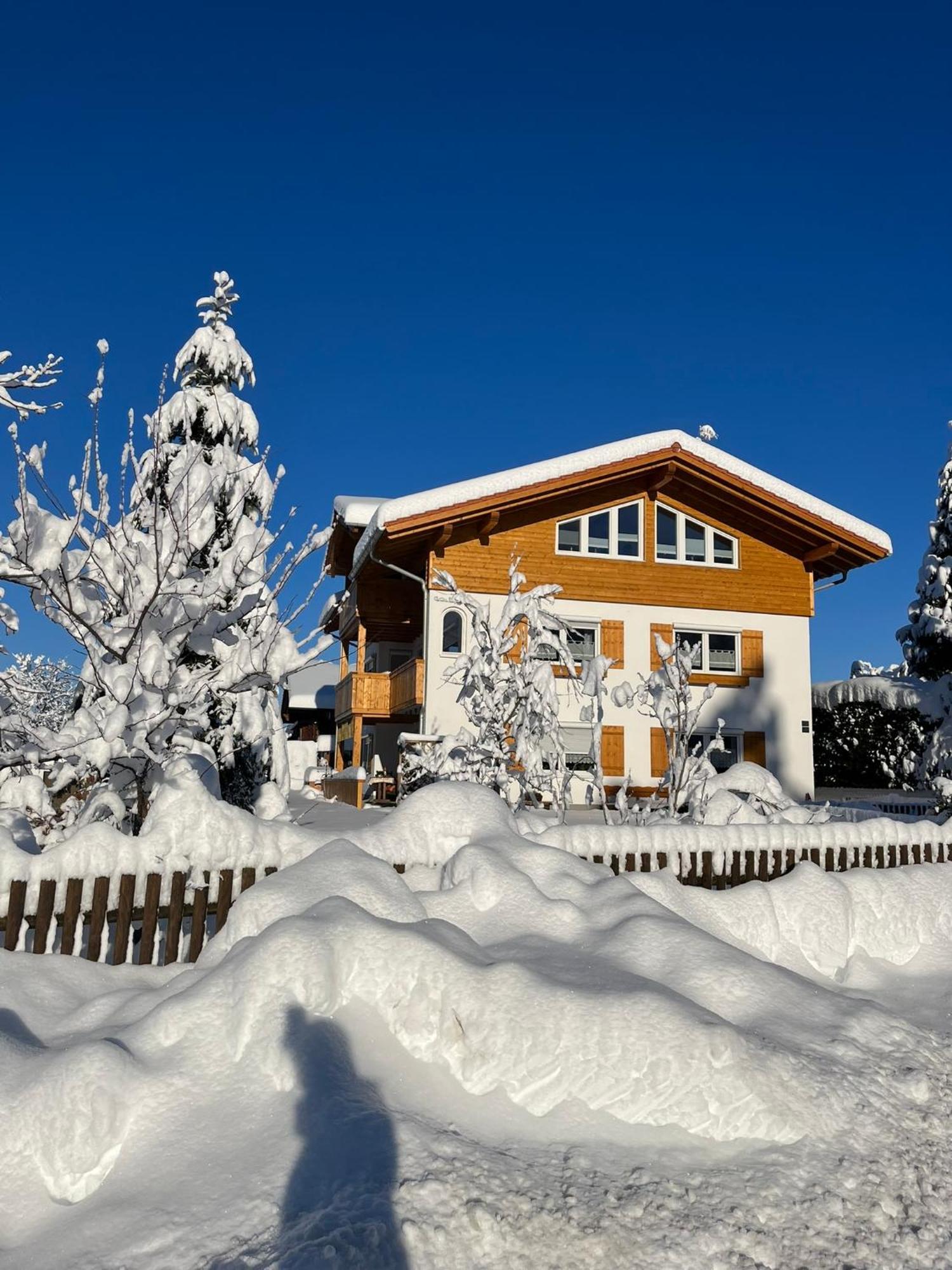 23 Neu Erbaute Ferienwohnung Mit Schloss- Und Panoramablick Halblech Dış mekan fotoğraf